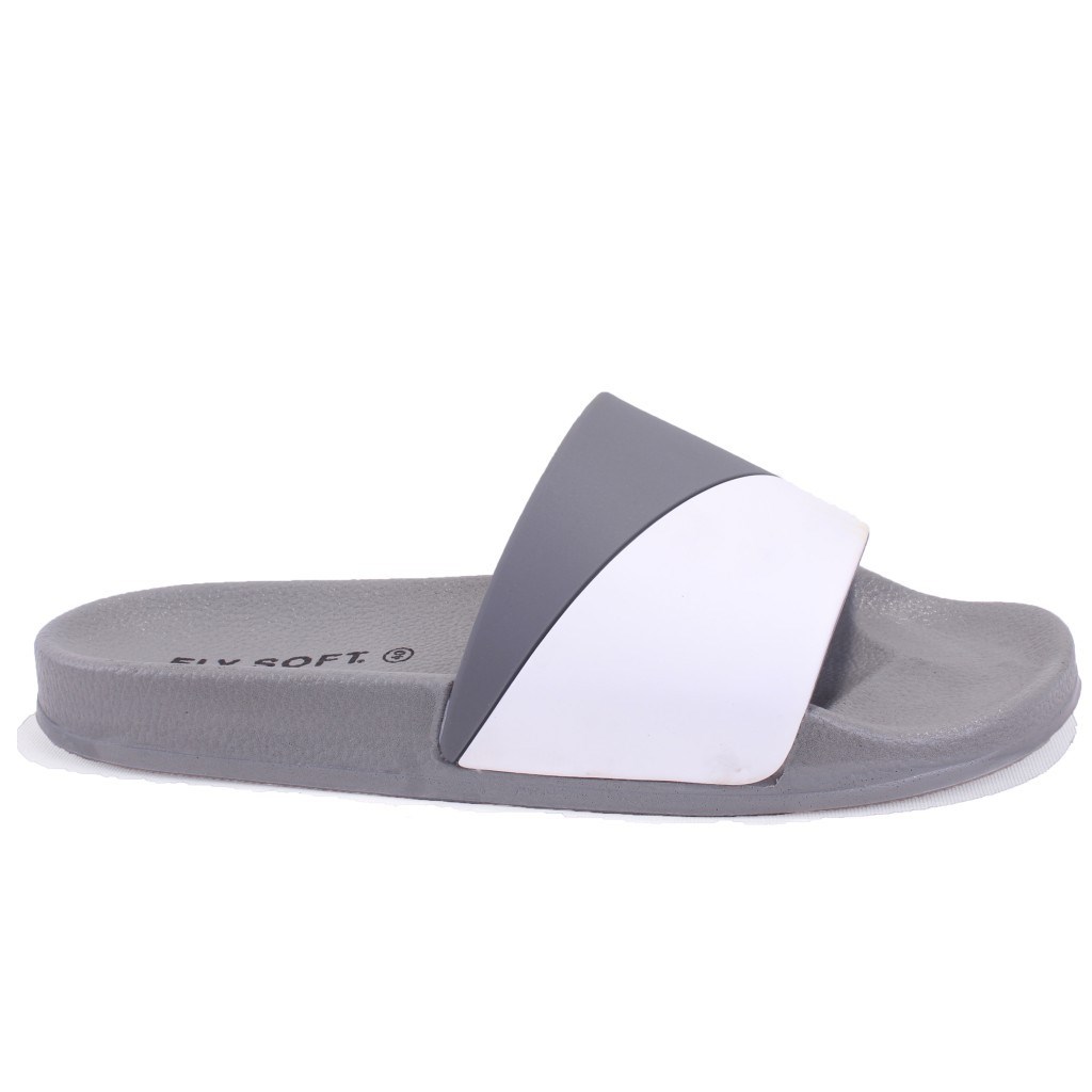Fly Soft S263071 Gri Beyazı Günlük Ortopedik Erkek Spor Terlik