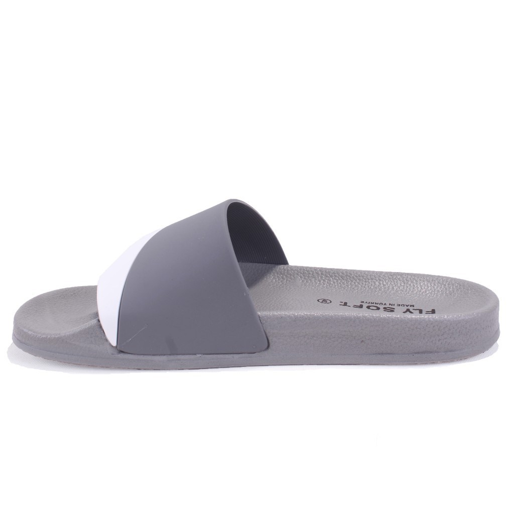 Fly Soft S263071 Gri Beyazı Günlük Ortopedik Erkek Spor Terlik