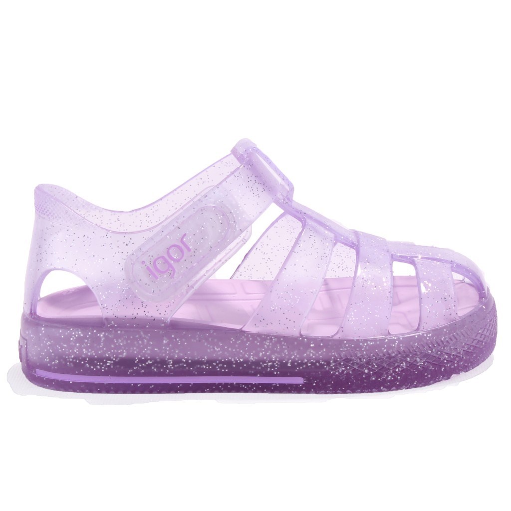 Igor S10265 Star Glitter Lila Günlük Kız Çocuk Sandalet
