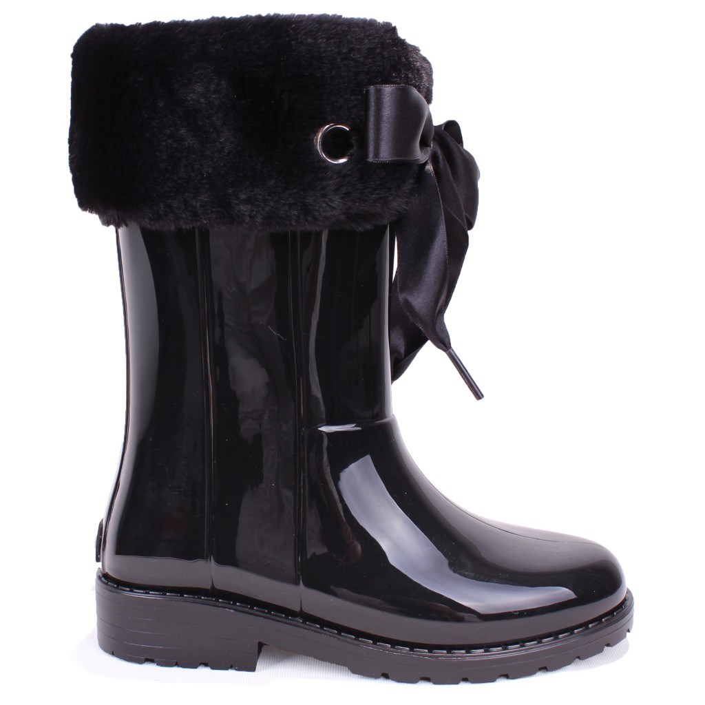 Igor W10239 Campera Charol Soft Siyah Ortopedik Kız Çocuk Yağmur Çizme