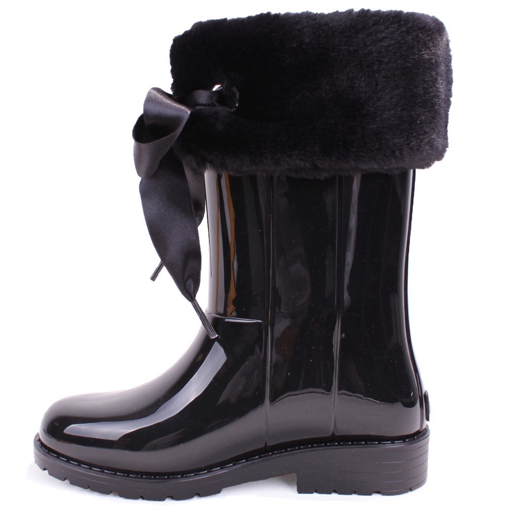 Igor W10239 Campera Charol Soft Siyah Ortopedik Kız Çocuk Yağmur Çizme
