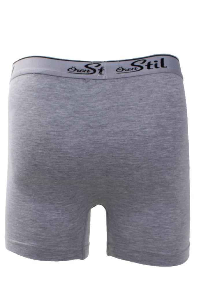 Ören Stil 44-8032 Gri 3lü Paket Erkek Pamuklu Likralı Boxer