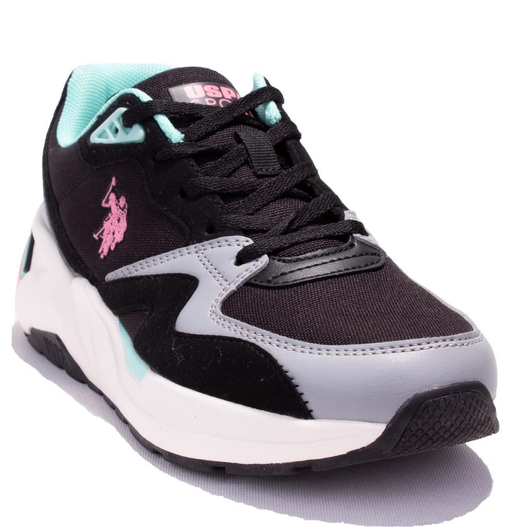 U.s Polo Assn Husky Fx Siyah Pembe Ortopedik Günlük Kadın Spor Ayakkabı