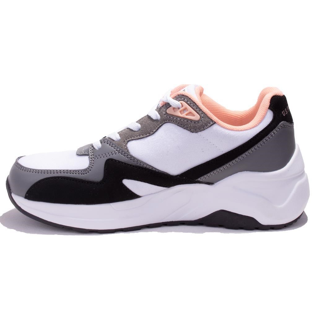 U.s Polo Assn Husky Fx Beyaz Siyah Ortopedik Günlük Kadın Spor Ayakkabı