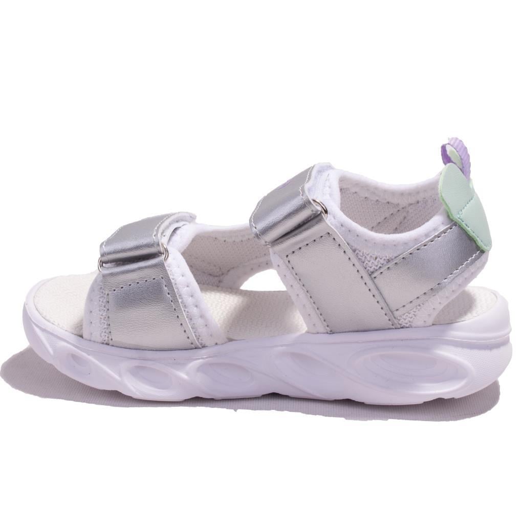 Vicco 321F24Y204 Hilda Beyaz Ortopedik Günlük Işıklı Kız Çocuk Spor Sandalet