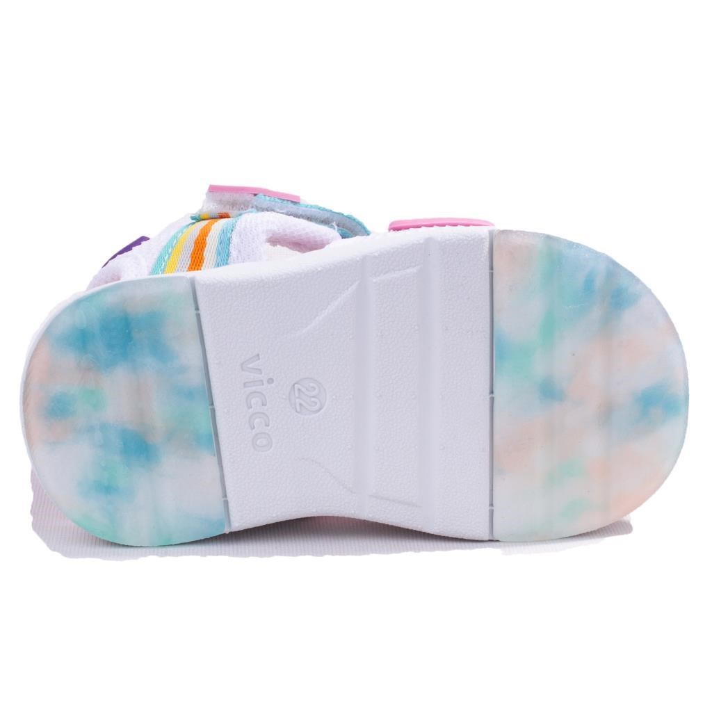 Vicco Flow II 332P24Y202 Beyaz Pembe Ortopedik Günlük Kız Çocuk Spor Sandalet