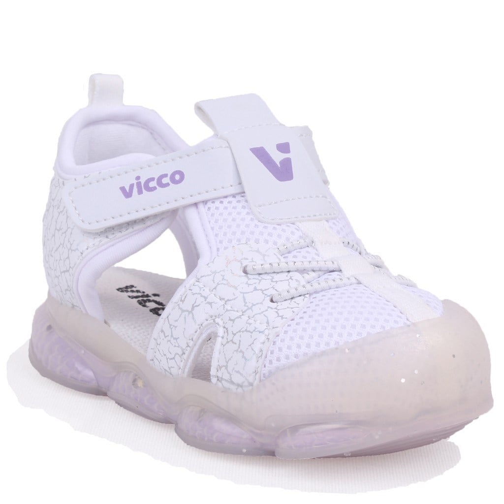 Vicco Monrovia 321B24Y211 Beyaz Ortopedik Günlük Işıklı Kız Çocuk Spor Sandalet