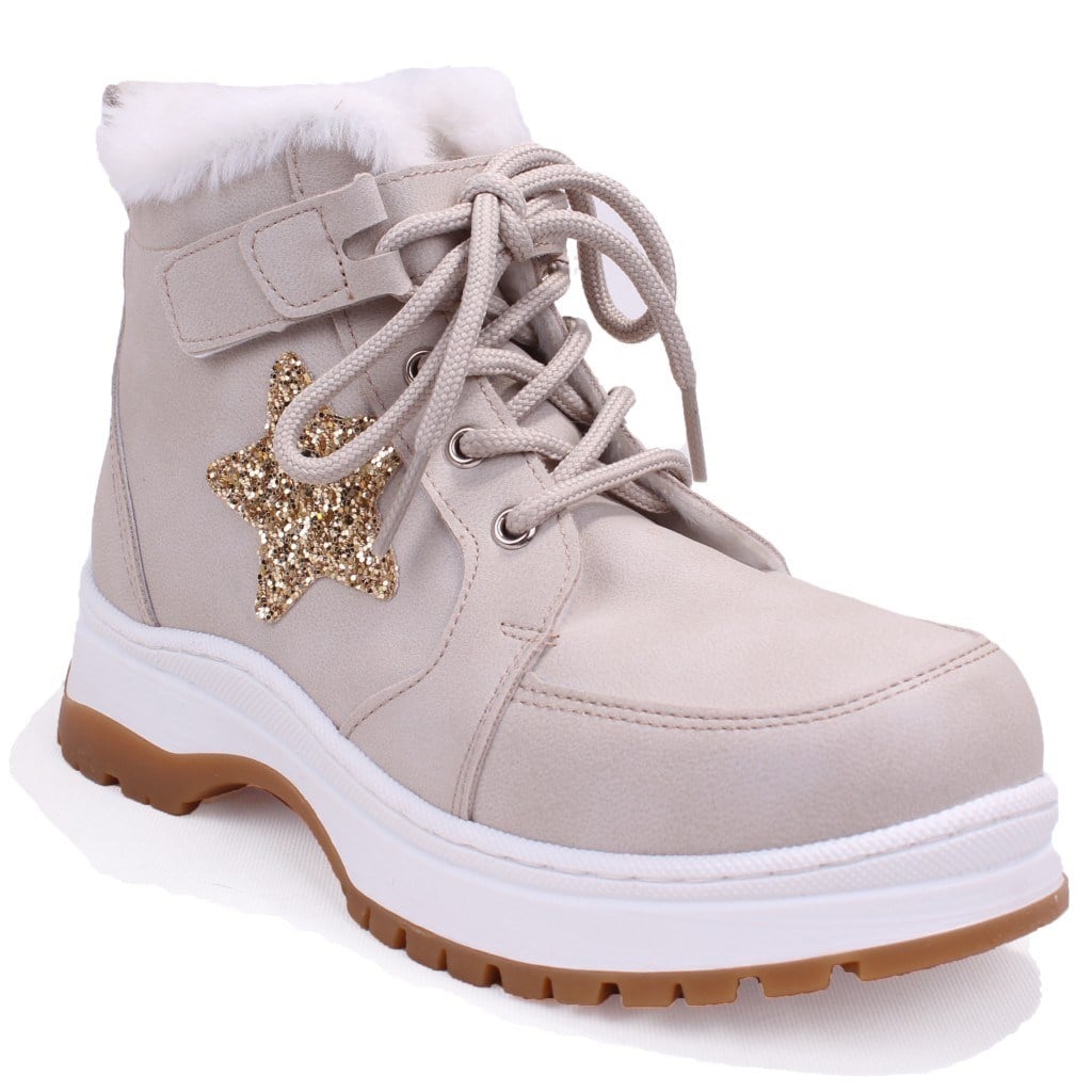 Vicco Punto 946F25K433 Bej Ortopedik Günlük Kız Çocuk Spor Bot