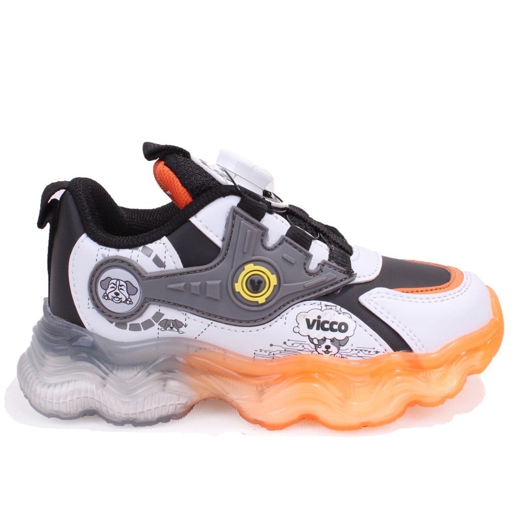 Vicco Tami 346F26K139 Siyah Ortopedik Günlük Işıklı Erkek Çocuk Spor Ayakkabı