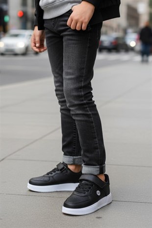 Dagoster DJA75-015 Siyah Ortopedik Günlük Erkek Çocuk Spor Ayakkabı