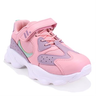 Dagoster DJA76-AP730 Pudra Lila Ortopedik Günlük Kız Çocuk Spor Ayakkabı