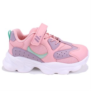 Dagoster DJA76-AP730 Pudra Lila Ortopedik Günlük Kız Çocuk Spor Ayakkabı