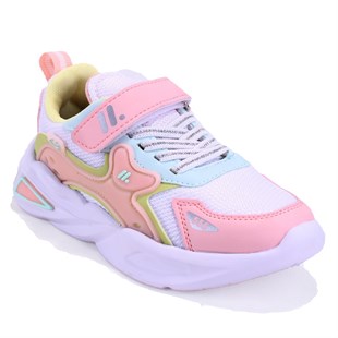 Dagoster DJA76-ARX555 Beyaz Pembe Ortopedik Günlük Kız Çocuk Spor Ayakkabı