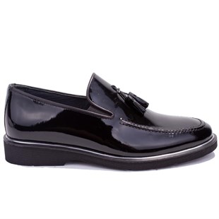 Dagoster DMA08- 024 Siyah Rugan Ortopedik Klasik Erkek Deri Ayakkabı