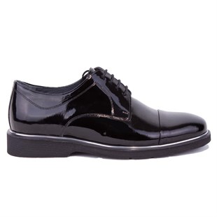 Dagoster DMA08-025 Siyah Rugan Ortopedik Günlük Erkek Deri Ayakkabı