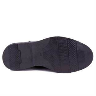 Dagoster DMA08-025 Siyah Rugan Ortopedik Günlük Erkek Deri Ayakkabı