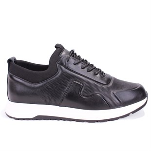Dagoster DMA08-1061 Siyah Ortopedik Günlük Slip On  Erkek Deri Ayakkabı