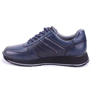 Dagoster DMA08-1071 Lacivert Ortopedik Günlük Erkek Deri Ayakkabı