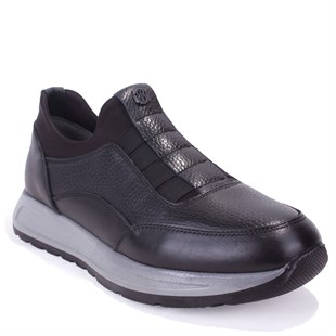 Dagoster DMA08-1990 Siyah Ortopedik Günlük Erkek Deri Ayakkabı