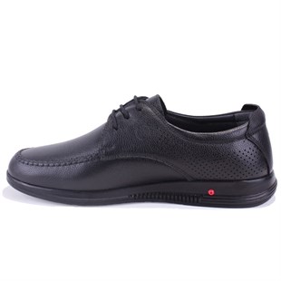 Dagoster DMA08-2002 Siyah Ortopedik Günlük Deri Erkek Ayakkabı