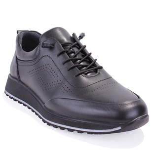 Dagoster DMA08-2182 Siyah Ortopedik Günlük Erkek Deri Ayakkabı