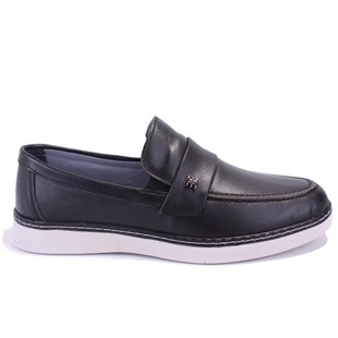 Dagoster DMA08-3305 Siyah Ortopedik Günlük Erkek Deri Ayakkabı