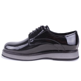 Dagoster DMA78-20801 Siyah Rugan Ortopedik Klasik Spor Erkek Deri Ayakkabı