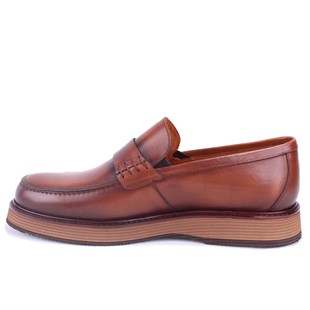 Dagoster DMA78-20823 Taba Ortopedik Klasik Spor Erkek Deri Ayakkabı