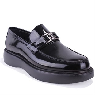 Dagoster DMA78-9540 Siyah Rugan Ortopedik Klasik Spor Erkek Deri Ayakkabı