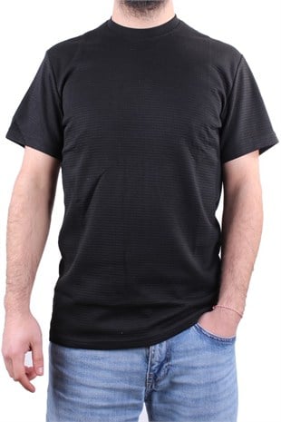 Dagoster DMG23-211520 Siyah Günlük Bisiklet Yaka Erkek Tişört