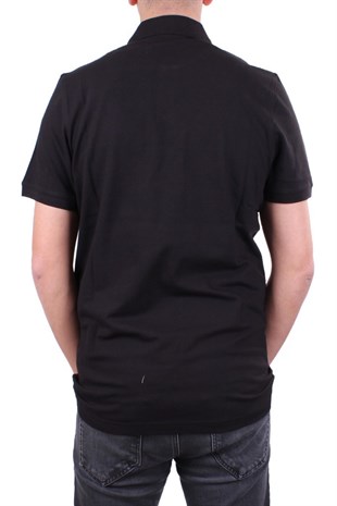 Dagoster DMG23-231319 Siyah Günlük Yarım Patlı Pike Polo Yaka Erkek Tişört
