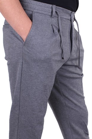 Dagoster DMG23-611275 Gri Normal Bel Double Paça Flota Cepli Erkek  Pantolon