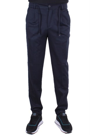 Dagoster DMG23-611275 Lacivert Normal Bel Double Paça Flota Cepli Erkek  Pantolon