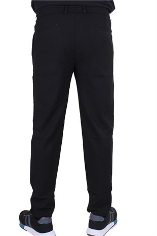 Dagoster DMG23-611275 Siyah Normal Bel Double Paça Flota Cepli Erkek  Pantolon