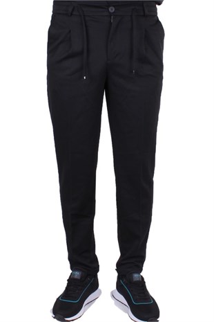 Dagoster DMG23-611275 Siyah Normal Bel Double Paça Flota Cepli Erkek  Pantolon