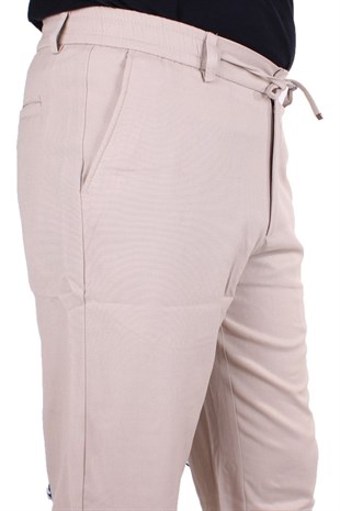 Dagoster DMG23-619712 Bej Normal Bel Düz Paça Jogger Erkek  Pantolon