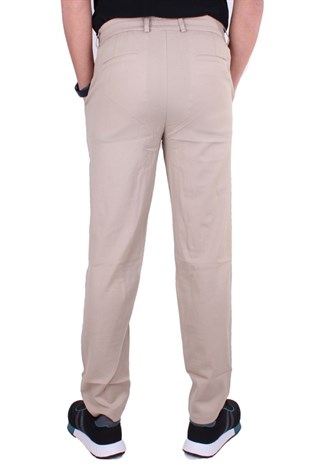 Dagoster DMG23-619712 Bej Normal Bel Düz Paça Jogger Erkek  Pantolon