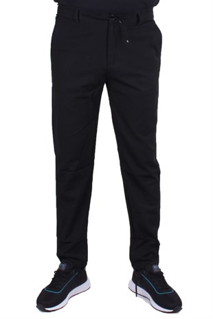 Dagoster DMG23-619712 Siyah Normal Bel Düz Paça Jogger Erkek  Pantolon