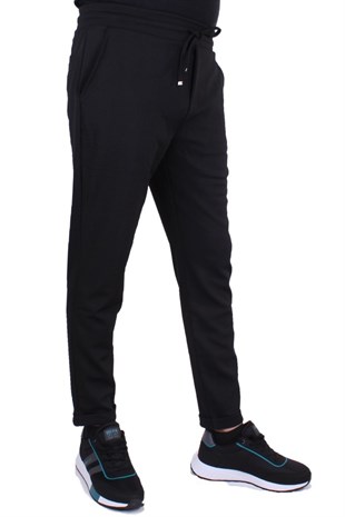 Dagoster DMG23-619962 Siyah Normal Bel Dar Paça Jakarlı  Erkek  Pantolon