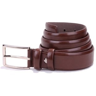 Dagoster DMK26-302 Kahve 3,5 cm Suni Deri Erkek Kemer