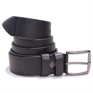 Dagoster DMK26-352 Siyah 4 cm Suni Deri Erkek Kemer
