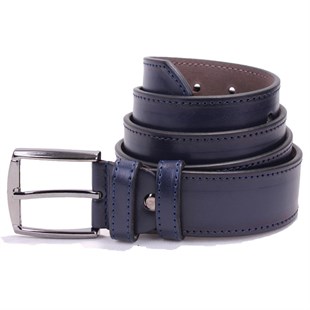 Dagoster DMK26-354 Lacivert 4 cm Suni Deri Erkek Kemer