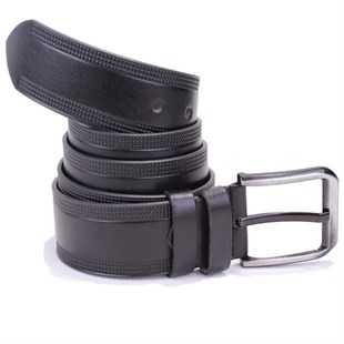 Dagoster DMK26-453 Siyah 4.5 cm Suni Deri Erkek Kemer