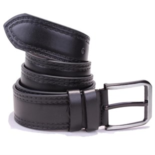 Dagoster DMK26-455 Siyah 4.5 cm Suni Deri Erkek Kemer