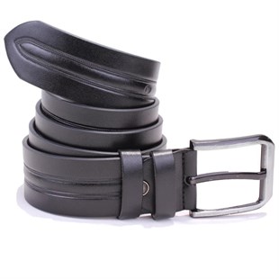 Dagoster DMK26-457 Siyah 4.5 cm Suni Deri Erkek Kemer