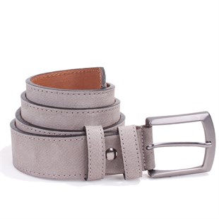 Dagoster DMK26-464DG Gri 4 cm Hakiki Deri Erkek Kemer