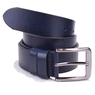 Dagoster DMK26-467DG Lacivert 4 cm Hakiki Deri Erkek Kemer