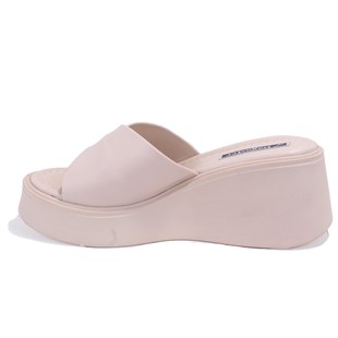 Dagoster DZA07-10620773 Bej Ortopedik Günlük Kadın Terlik