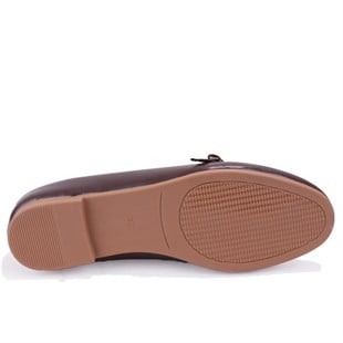 Dagoster DZA07-108526454 Kahve Günlük Babet Kadın Ayakkabı
