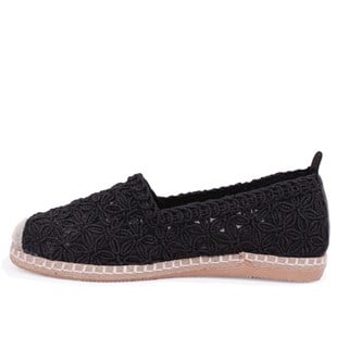 Dagoster DZA07-115526380 Siyah Triko Günlük Espadril Kadın Ayakkabı